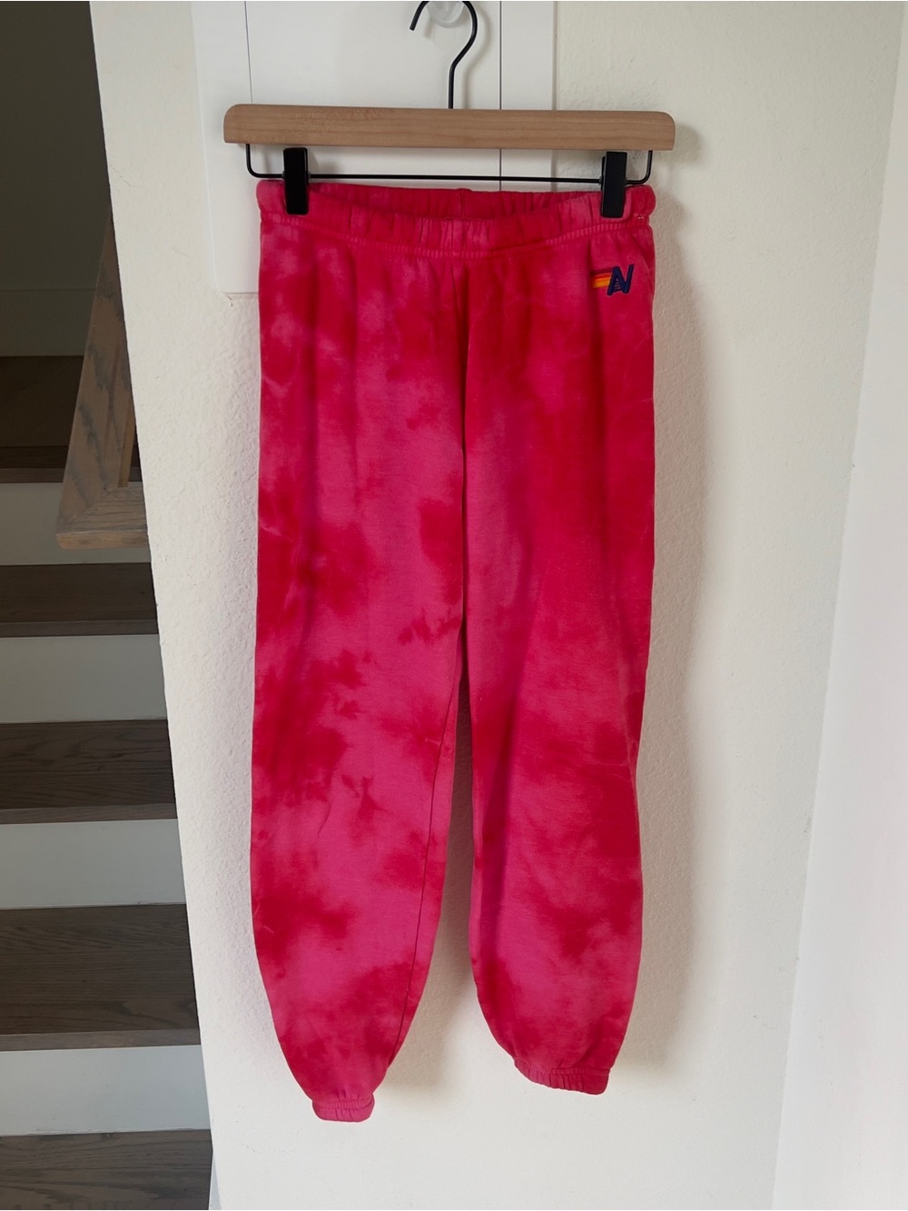 Aviator Nation Hand Dyed Tie Dye Sweatpants - Crystal Red - NWOT - Picture 5 of 8